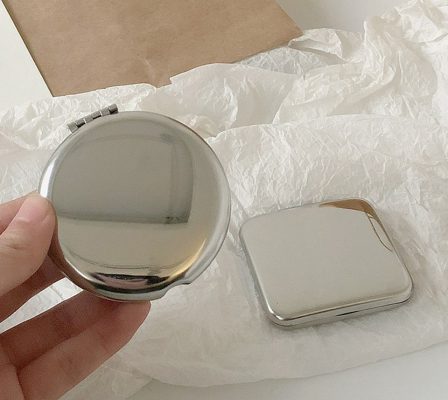 Gương mini inox bỏ túi khắc logo theo yêu cầu