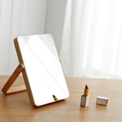 Gương mini để bàn bằng gỗ